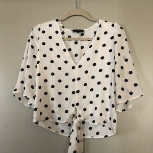 1 State Tie Front blouse